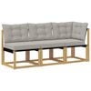 vidaXL 3 stk. Outdoor Mittel- und Ecksofa Wei&szlig;