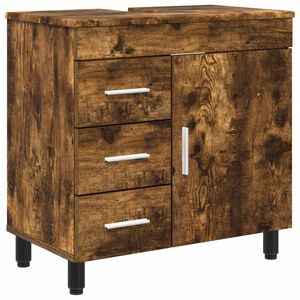 vidaXL Waschtisch Ger&auml;ucherte Eiche 60 x 35 x 60 cm Holzwerkstoff
