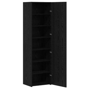 vidaXL Highboard 2 pcs Schwarz Eichen-Optik 50 x 42,5 x 185 cm