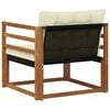 vidaXL Outdoor-Sofagarnitur Massives Akazienholz und Textilene Natur