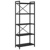 vidaXL B&uuml;cherregal 60 x 30 x 155 cm Holzwerkstoff Schwarz Eichen-Optik