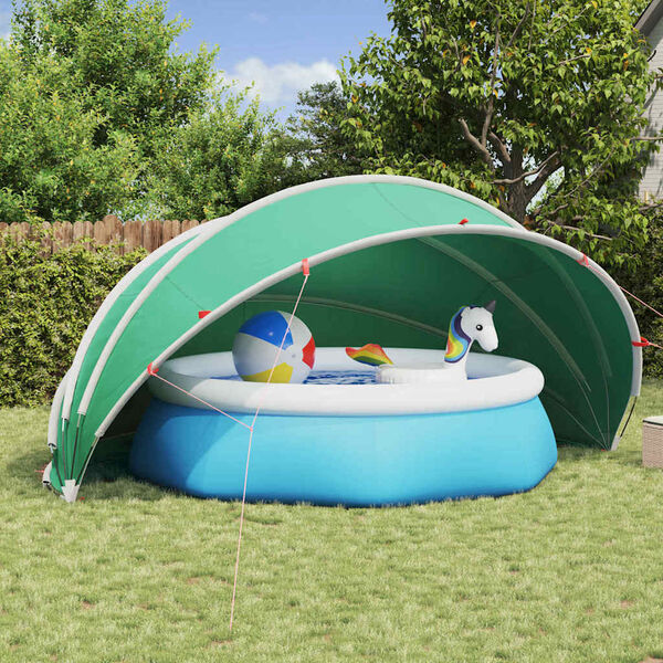 vidaXL Pool-Dome Gr&uuml;n 500 x 500 x 236 cm
