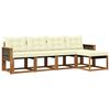 vidaXL Outdoor-Sofagarnitur 5 stk. Natur und Creme
