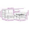 vidaXL Garten-Lounge-Set 5 pcs Wachsbraun Massives Kiefernholz