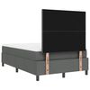 vidaXL Boxspringbett mit Matratze Dunkelgrau 120 x 190 cm Stoff