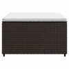 vidaXL Gartenhocker mit Kissen 2 Stk. Braun Poly Rattan