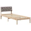 vidaXL Bettgestell Braun und Taupe 75 x 190 cm Massivholz Kiefer
