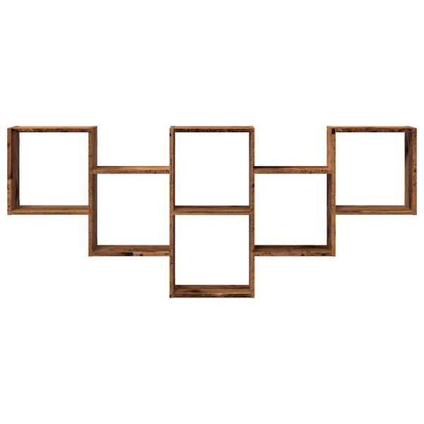 vidaXL Wandregal Altholz-Optik 159x18x66 cm Holzwerkstoff