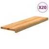 vidaXL Treppenstufen 20 Stk. Hellbraun 90x25x2 cm Massivholz Eiche