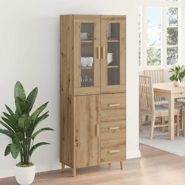 vidaXL Highboard Artisan-Eiche 69,5 x 34 x 180 cm Holzwerkstoff