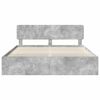 vidaXL Bettrahmen mit Kopfteil Beton 200 x 200 cm Massives Kiefernholz