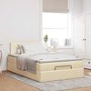 vidaXL Ottoman-Bett mit Matratze Creme 120x190 cm Stoff