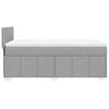 vidaXL Boxspringbett mit Matratze Hellgrau 80x200 cm Stoff