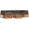 vidaXL Outdoor-Sofagarnitur 7 stk. Natur und Anthrazit