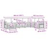 vidaXL Ecksofa Set 8 pcs Nat&uuml;rlich und Hellgrau Massivholz Akazie