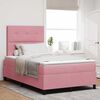 vidaXL LED Boxspringbett mit Matratze Rosa 120 x 190 cm Samt