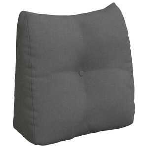 vidaXL R&uuml;cken Kissen Dunkelgrau 45 x 24 x 50 cm Stoff