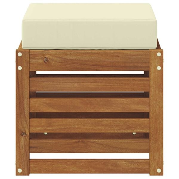 vidaXL Outdoor Hocker Bank Massivholz Akazie Natur