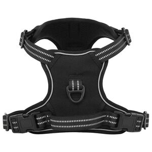 vidaXL Hundegeschirr mit Leine & Halsband Verstellbar Schwarz S