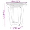 vidaXL Garten-Beistelltisch Rund Ø40x40 cm Massivholz Akazie