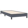 vidaXL Boxspringbett mit Matratze Dunkelgrau 90x220 cm Samt