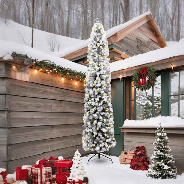 vidaXL K&uuml;nstlicher Weihnachtsbaum mit 300 LEDs mit St&auml;nder Gr&uuml;n 240 cm