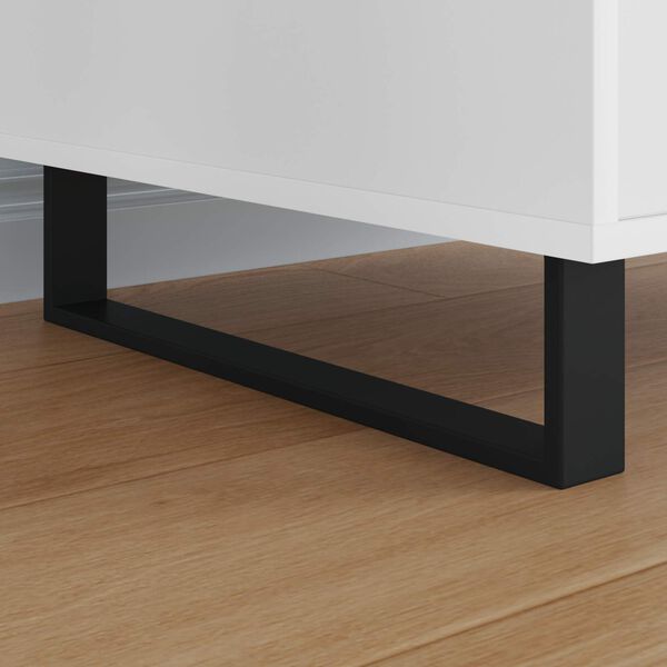 vidaXL M&ouml;belbeine 12 pcs Schwarz 43,6 x 4 x 10 mm Eisen