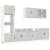vidaXL 7-tlg. K&uuml;chenschrank-Set Kalmar Grau Sonoma Holzwerkstoff