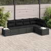 vidaXL Gartensofa-set 5 pcs Schwarz Poly-Rattan