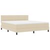 vidaXL Boxspringbett mit Matratze Creme 180 x 200 cm Stoff