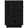 vidaXL TV-Schrank Schwarz 90x40x60 cm Massivholz Kiefer
