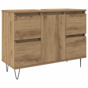 vidaXL Badschrank Artisan-Eiche 80x33x60 cm Holzwerkstoff