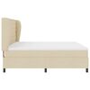 vidaXL Boxspringbett mit Matratze Creme 200 x 200 cm Stoff