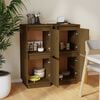 vidaXL Sideboards 2 Stk. Honigbraun 31,5x34x75 cm Massivholz Kiefer