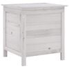 vidaXL Gartentruhe Wei&szlig; 50x49x56,5 cm Massivholz Tanne