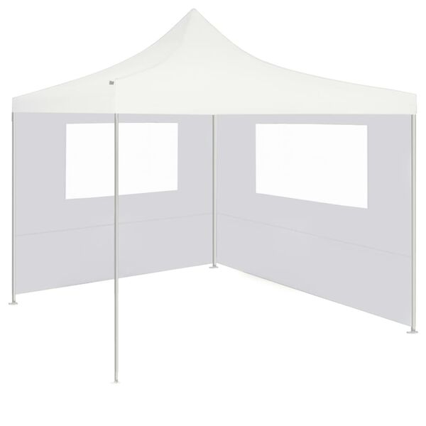 vidaXL Pavillon-Seitenwand mit Fenstern 4x2 m Weiß