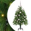 vidaXL Weihnachtsbaum mit 150 LEDs mit St&auml;nder Gr&uuml;n 120 cm PE