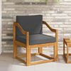 vidaXL Outdoor-Sofa Massives Akazienholz und Polyester Natur