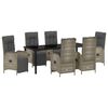 vidaXL Garten Essgruppe 7 stk. Grau Poly-Rattan