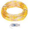 vidaXL LED-Lichterdraht 40 m 400 LED Warmwei&szlig; 8 Funktionen