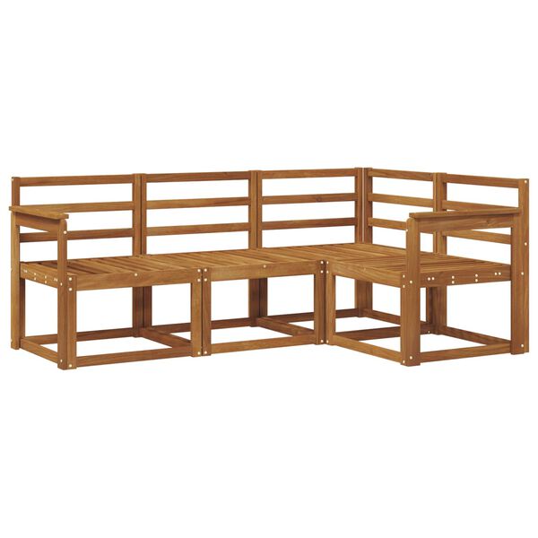 vidaXL Outdoor-Sofagarnitur 4 pcs Natur Massivholz Akazie