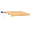 vidaXL Manueller Markisenrahmen mit LEDs Sand 4,5 &times; 3 m