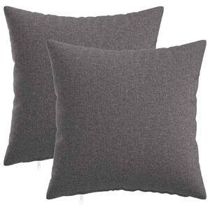 vidaXL Kissenbezug 2 stk. HEERLEN Dunkelgrau 30 x 30 cm Stoff