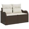 vidaXL Gartensofa-set mit Kissen 4 pcs Braun und Creme Poly-Rattan