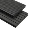 vidaXL WPC Massive Terrassendielen mit Zubehör 10 m² 2,2 m Schwarz