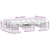 vidaXL Sofagarnituren 11 pcs Natur und Creme Massivholz Akazie