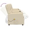 vidaXL 4-Sitzer Massagesessel mit Getr&auml;nkehalter Creme Kunstleder