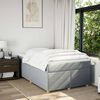 vidaXL Boxspringbett mit Matratze Hellgrau 120x190 cm Stoff