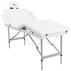 Massagetisch mit Aluminiumrahmen, faltbar 4 Zonen Creme-Wei&szlig;