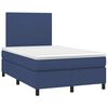 vidaXL Boxspringbett mit Matratze & LED Blau 120x190 cm Stoff